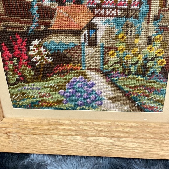 Framed Cross-Stitch Art with Wooden Frame - Picture 9 of 16